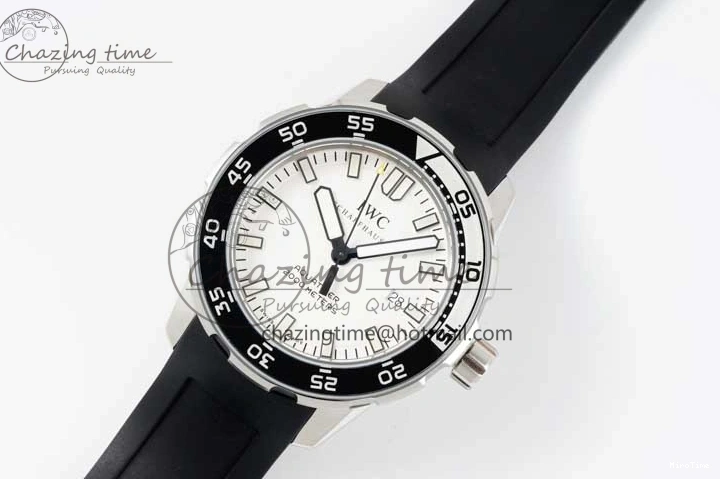 MIROTIME 0108 Premium Aquatimer Automatic SS RSF 1:1 Best Edition White Black Dial on Black Rubber Strap A 7067